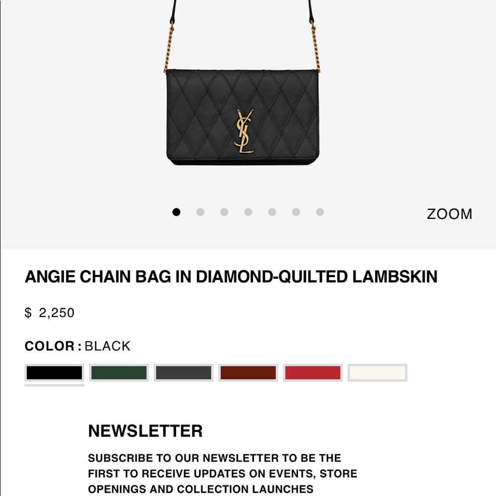 【sold】New authentic Saint Laurent Angie quilted - Picture 6 of 8